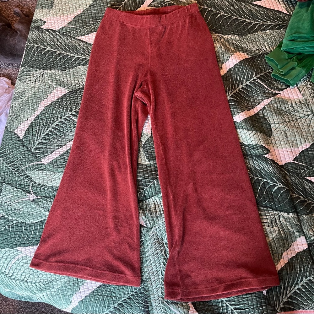 Suzie Kondi terry flares *hemmed*